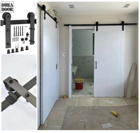 cửa composite lùa ray treo